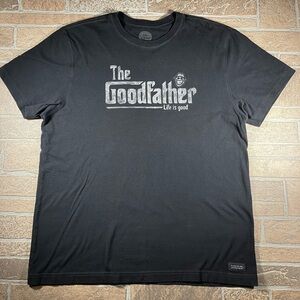 Life Is Good The Goodfather Black Classic Fit Cotton T shirt